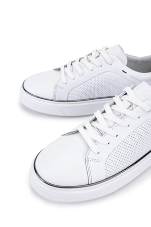 Tamer Tanca Erkek Hakiki Deri Beyaz Sneakers & Spor Ayakkabı 1214 111 ERK AYK Y26 BEYAZ DR