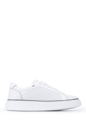 Tamer Tanca Erkek Hakiki Deri Beyaz Sneakers & Spor Ayakkabı 1214 111 ERK AYK Y26 BEYAZ DR