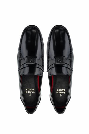Tamer Tanca Erkek Hakiki Deri Siyah Açma Loafer Ayakkabı 818 3429 ERK AYK Y26 SIYAH ACMA