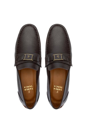 Tamer Tanca Erkek Hakiki Deri Kahverengi Loafer Ayakkabı 818 3429 ERK AYK Y26 KAHVE FLTR