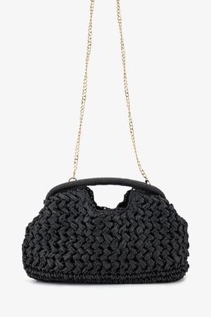 Valmenti Kadın Tekstil Siyah El Çantası 1141 811 BN CNT Y26 BLACK RAFFIA
