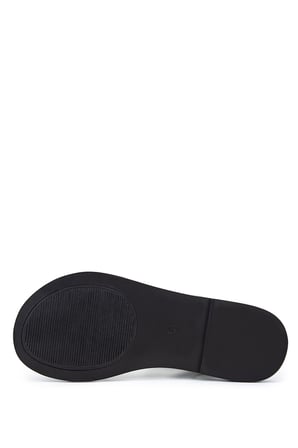 Janet&Janet Kadın Suni Deri Kahverengi Düz Sandalet 1215 J850 BN SNDLT Y26 DARK BROWN