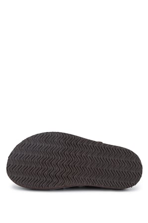 Janet&Janet Kadın Suni Deri Kahverengi Düz Terlik 1215 J693 BN TRLK Y26 DARK BROWN