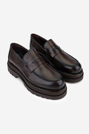 Valmenti Erkek Hakiki Deri Kahverengi Loafer Ayakkabı 771 500 ERK AYK Y24 KAHVE SPR
