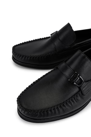 Tamer Tanca Erkek Hakiki Deri Siyah Loafer Ayakkabı 708 1502 ERK AYK Y26 SIYAH