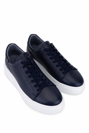 Tamer Tanca Erkek Hakiki Deri Lacivert Sneakers & Spor Ayakkabı 1212 2501 ERK AYK Y26 LACI FLTR