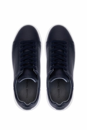Tamer Tanca Erkek Hakiki Deri Lacivert Sneakers & Spor Ayakkabı 1212 2501 ERK AYK Y26 LACI FLTR