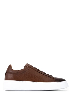 Tamer Tanca Erkek Hakiki Deri Kahverengi Sneakers & Spor Ayakkabı 1212 2501 ERK AYK Y26 KAHVE FLTR