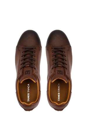 Tamer Tanca Erkek Hakiki Deri Kahverengi Sneakers & Spor Ayakkabı 1212 2501 ERK AYK Y26 KAHVE FLTR