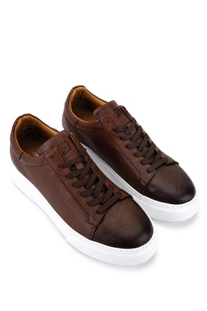 Tamer Tanca Erkek Hakiki Deri Kahverengi Sneakers & Spor Ayakkabı 1212 2501 ERK AYK Y26 KAHVE FLTR
