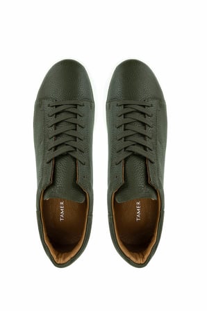 Tamer Tanca Erkek Hakiki Deri Haki Sneakers & Spor Ayakkabı 1212 2501 ERK AYK Y26 HAKI FLTR