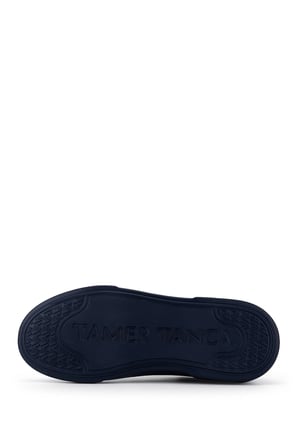 Tamer Tanca Erkek Hakiki Deri Lacivert Taban Sneakers & Spor Ayakkabı 1212 2501 ERK AYK Y26 LACI TBN/LACI FLTR