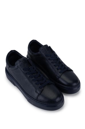 Tamer Tanca Erkek Hakiki Deri Lacivert Taban Sneakers & Spor Ayakkabı 1212 2501 ERK AYK Y26 LACI TBN/LACI FLTR