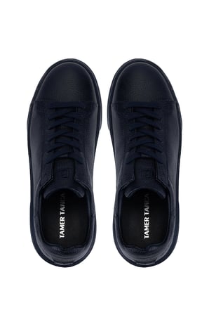 Tamer Tanca Erkek Hakiki Deri Lacivert Taban Sneakers & Spor Ayakkabı 1212 2501 ERK AYK Y26 LACI TBN/LACI FLTR