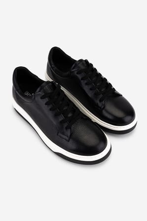 Valmenti Erkek Hakiki Deri Siyah Sneakers & Spor Ayakkabı 1212 2504 ERK AYK Y26 SYH FLTR/SYH MET