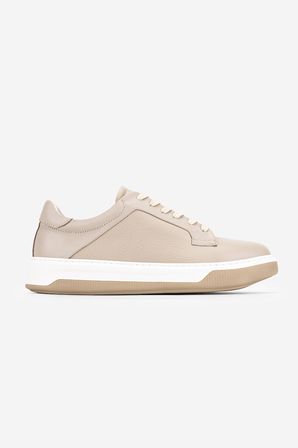 Valmenti Erkek Hakiki Deri Bej Sneakers & Spor Ayakkabı 1212 2504 ERK AYK Y26 BEJ FLTR/BEJ MET