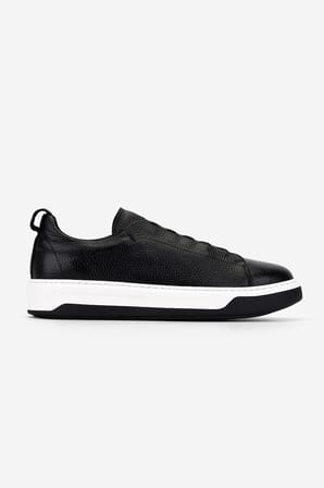 Valmenti Erkek Hakiki Deri Siyah Floter Sneakers & Spor Ayakkabı 1212 2505 ERK AYK Y26 SIYAH FLTR