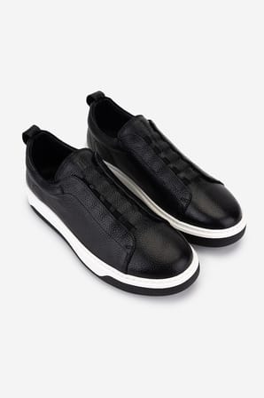 Valmenti Erkek Hakiki Deri Siyah Floter Sneakers & Spor Ayakkabı 1212 2505 ERK AYK Y26 SIYAH FLTR
