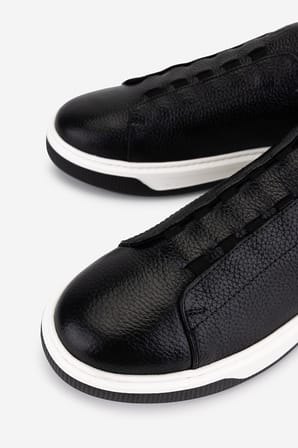 Valmenti Erkek Hakiki Deri Siyah Floter Sneakers & Spor Ayakkabı 1212 2505 ERK AYK Y26 SIYAH FLTR