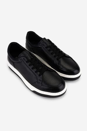 Valmenti Erkek Hakiki Deri Siyah Floter Sneakers & Spor Ayakkabı 1212 2506 ERK AYK Y26 SIYAH FLTR