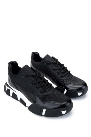 Tamer Tanca Erkek Hakiki Deri Siyah Sneakers & Spor Ayakkabı 1145 12546-Y ERK AYK Y246 SIYAH KMS