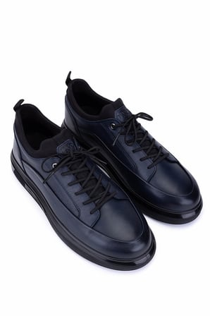 Tamer Tanca Erkek Hakiki Deri Lacivert Sneakers & Spor Ayakkabı 1145 20548 ERK AYK Y26 LACI ANL
