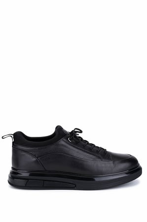 Tamer Tanca Erkek Hakiki Deri Siyah Analin Sneakers & Spor Ayakkabı 1145 20548 ERK AYK Y26 SIYAH ANL