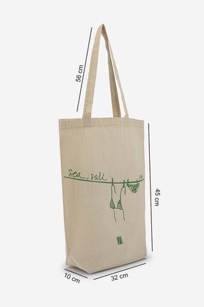 Valmenti Unisex Tekstil Yeşil Bez Poşet Çanta 1223 VLMNT-1 BEZ POSET NTRL KTN/YSL