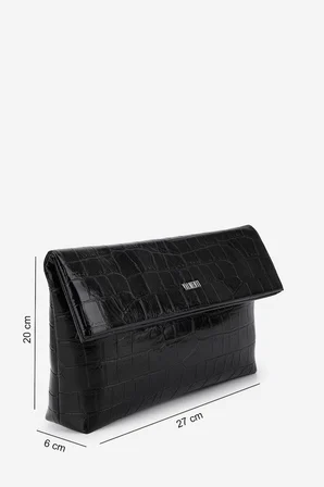 Valmenti Kadın Suni Deri Siyah Kroko Clutch Çanta 921 7484 BN CNT SK26-27 SIYAH KROKO