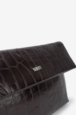 Valmenti Kadın Suni Deri Kahverengi Kroko Clutch Çanta 921 7484 BN CNT SK26-27 KAHVE KROKO