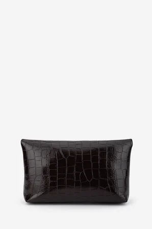 Valmenti Kadın Suni Deri Kahverengi Kroko Clutch Çanta 921 7484 BN CNT SK26-27 KAHVE KROKO