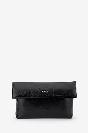 Valmenti Kadın Suni Deri Siyah Kırışık Rugan Clutch Çanta 921 7484 BN CNT SK26-27 SIYAH KRSK RGN