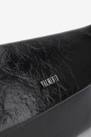 Valmenti Kadın Suni Deri Siyah Kırışık Rugan Clutch Çanta 921 7484 BN CNT SK26-27 SIYAH KRSK RGN
