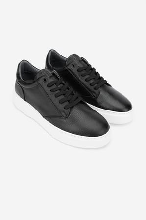 Valmenti Erkek Hakiki Deri Siyah Floter Sneakers & Spor Ayakkabı 1212 2509 ERK AYK SK26-27 SIYAH FLTR