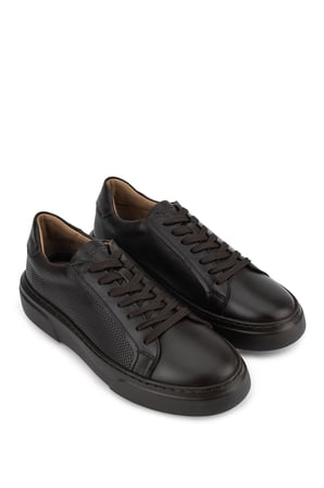 Tamer Tanca Erkek Hakiki Deri Kahverengi Sneakers & Spor Ayakkabı 13 2033 ERK AYK SK26-27 KHV/KHV TBN