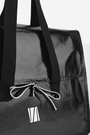 Valmenti Unisex Tekstil Siyah Orta Bez Poşet Çanta 1223 VAL-3500 ORTA BOY/SIYAH