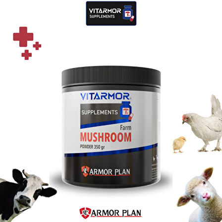 VITARMOR SUPPLEMENTS Farm Mushroom Powder 350 Gr