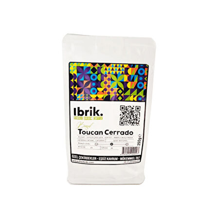 Brazil Toucan Cerrado Single Origin Çekirdek Kahve 250Gr