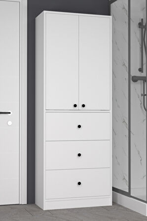 Güneş 3 Çekmeceli 2 Kapaklı Banyo Dolabı