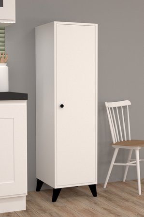 Tire XL Beyaz Banyo Dolabı Havlu ve Temizlik Dolabı