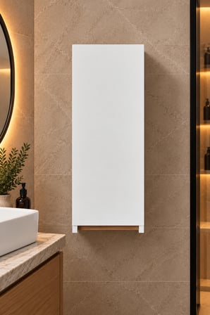 Sare Kapaklı Ayarlanabilir Raflı Banyo Dolabı Havlu Dolabı