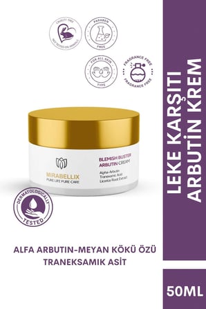 Arbutin, Meyan Kökü Özlü Leke Karşıtı & Aydınlatıcı Krem – Niacinamide ve Hyaluronik Asit Destekli 5