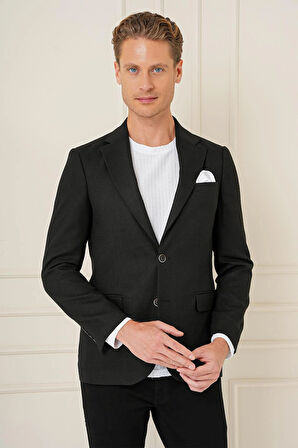 C 685 Slim Fit Siyah Spor Ceket