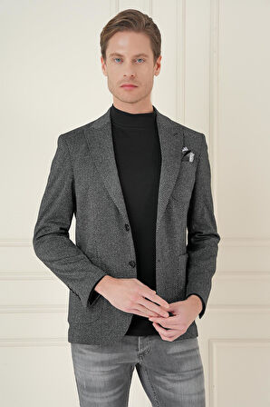 C 684 Slim Fit Siyah Spor Ceket