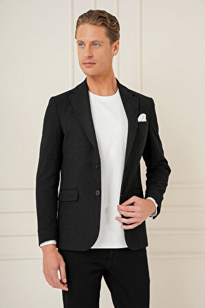 C 686 Slim Fit Siyah Spor Ceket