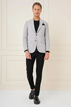 C 686 Slim Fit Gri Spor Ceket