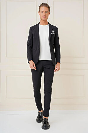 C 680 Slim Fit Siyah Spor Ceket