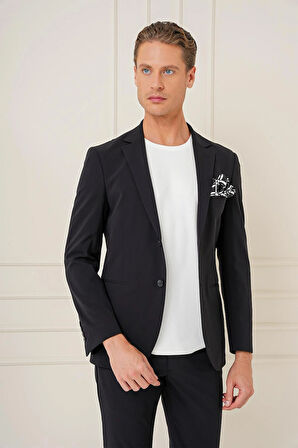 C 680 Slim Fit Siyah Spor Ceket