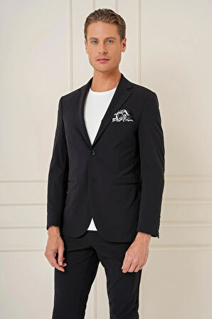 C 680 Slim Fit Siyah Spor Ceket