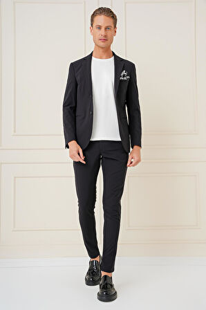 C 680 Slim Fit Siyah Spor Ceket